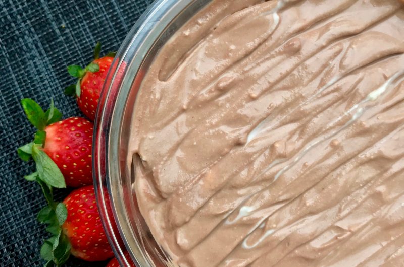 Keto chocolate and vanilla mousse